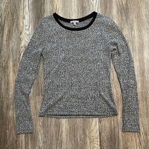 Charlotte Russe Black & White Ribbed Sweater